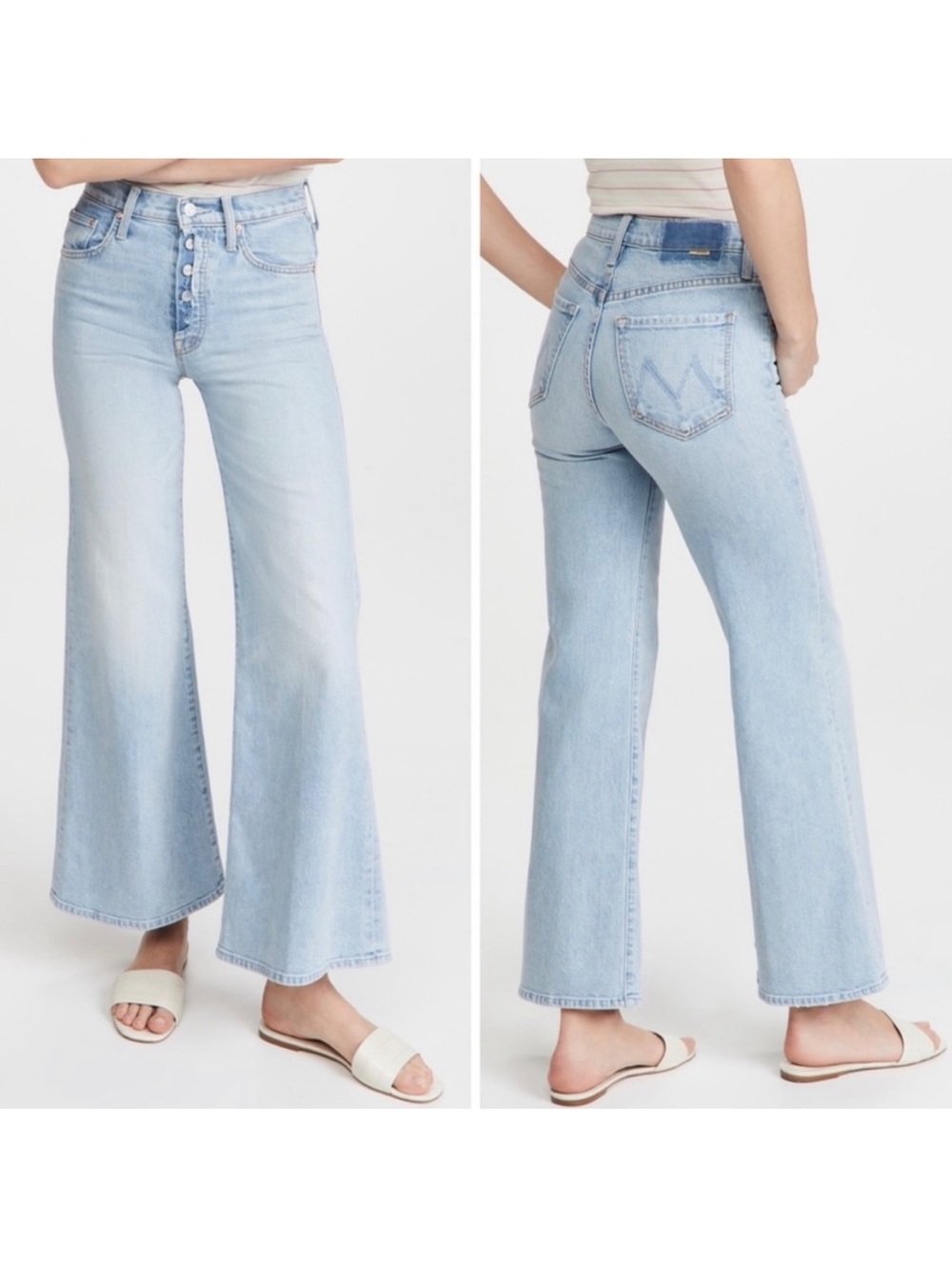 MOTHER The Fly Cut Tomcat Roller Wide Leg Jean in Reap What You Sow size 29
